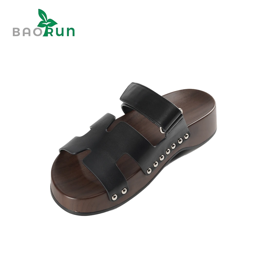 原创【二舅拖】牛皮鞋面 亲肤羊皮内里 PU发泡橡胶大底