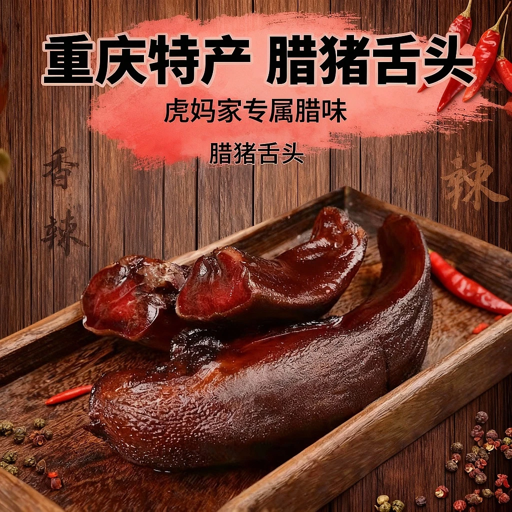 【虎妈家】专属 重庆特产腊猪舌头