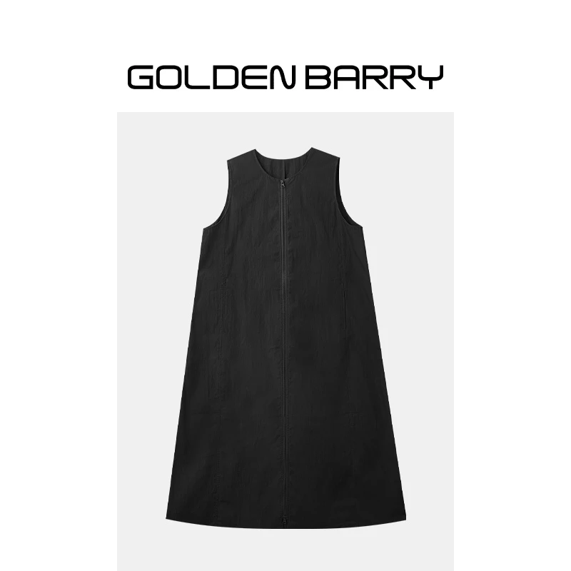 GOLDENBARRY|307089/-1休闲肌理感工装背心裙