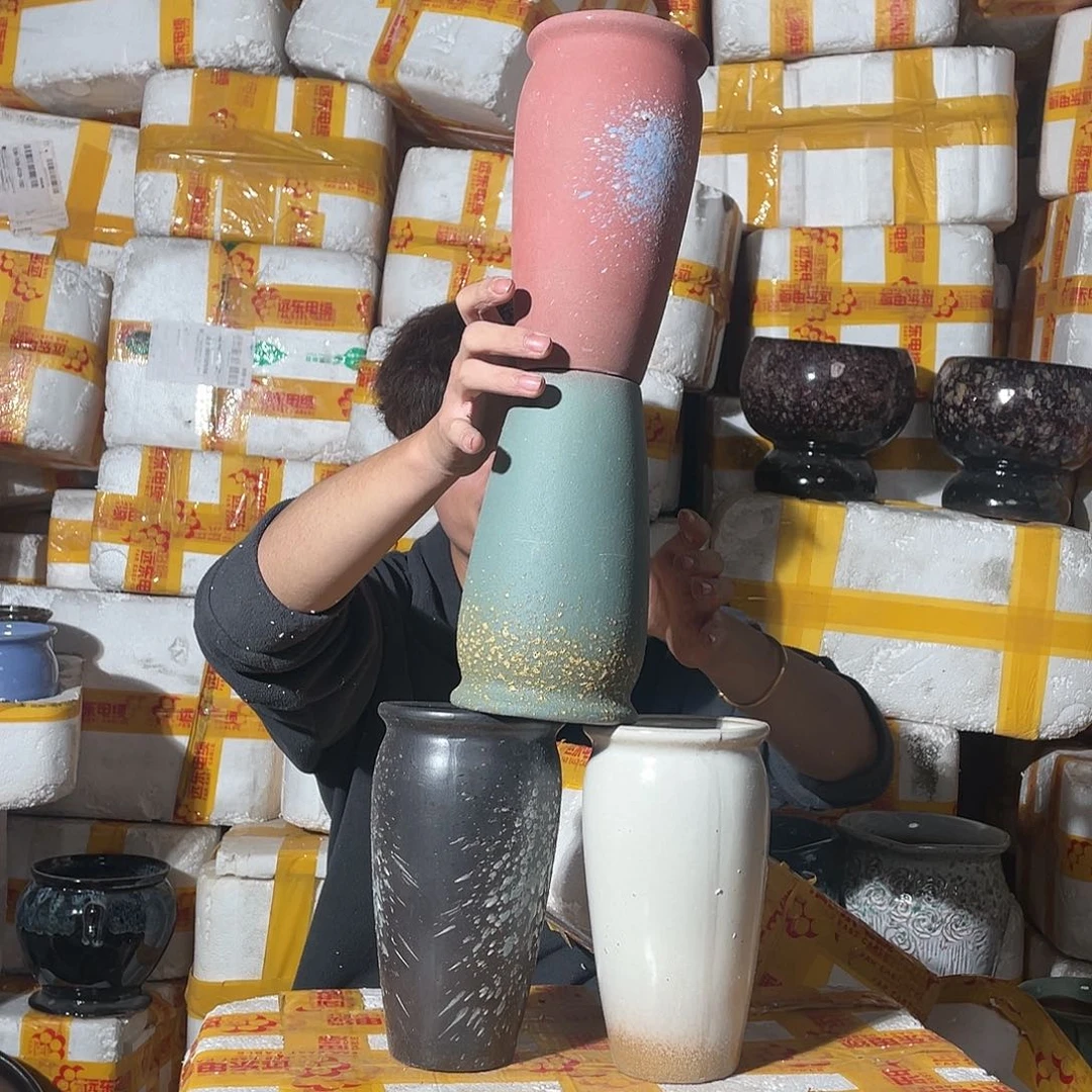 红陶宜兴紫砂花盆