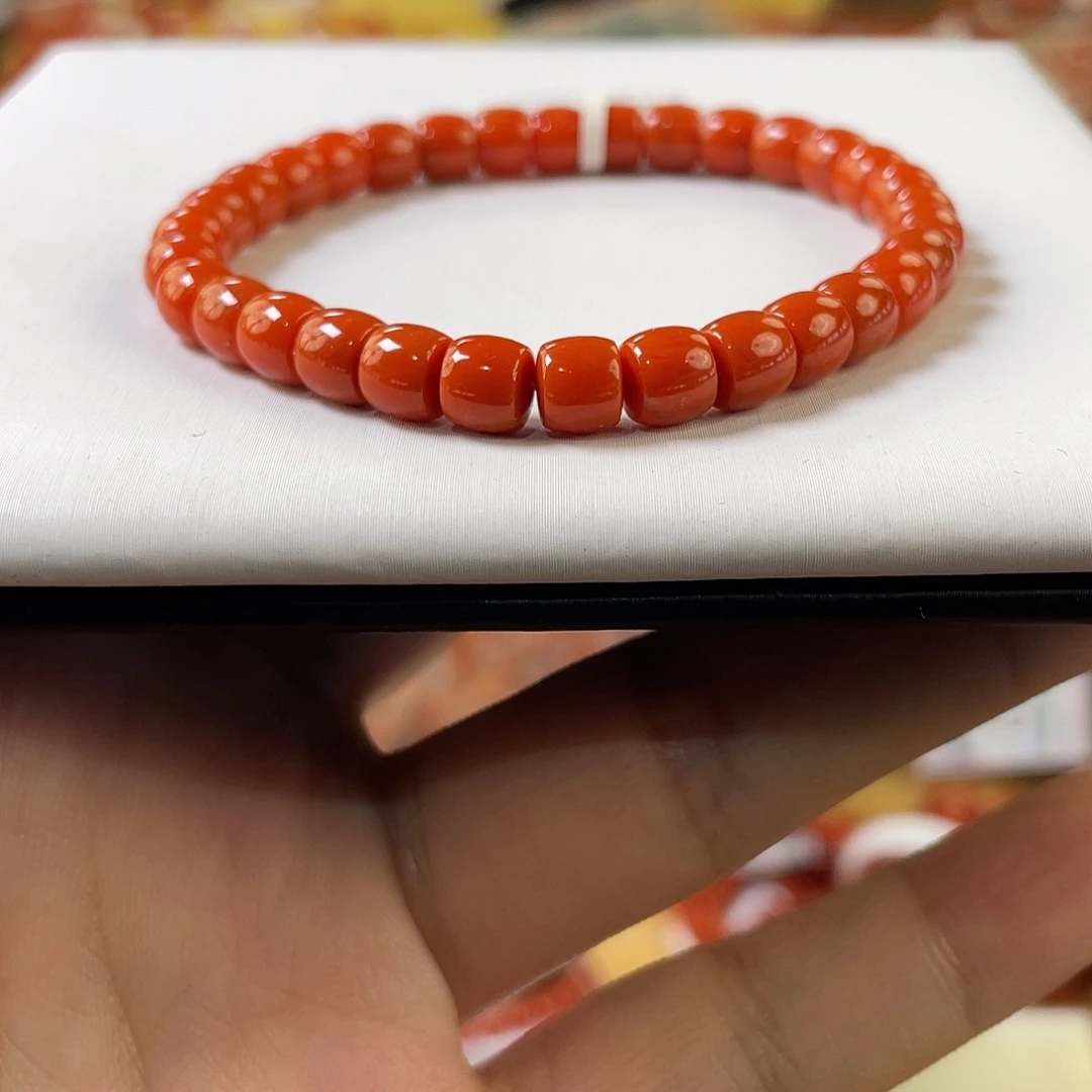 南红玛瑙未镶嵌手链6mm+