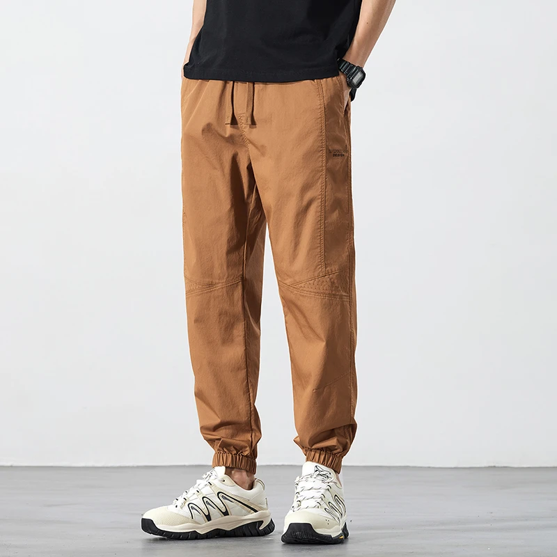 春夏休闲裤夏季男款工装九分裤运动男士日系百搭休闲风薄款