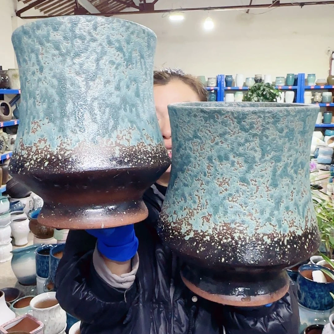 花盆紫砂高24口19