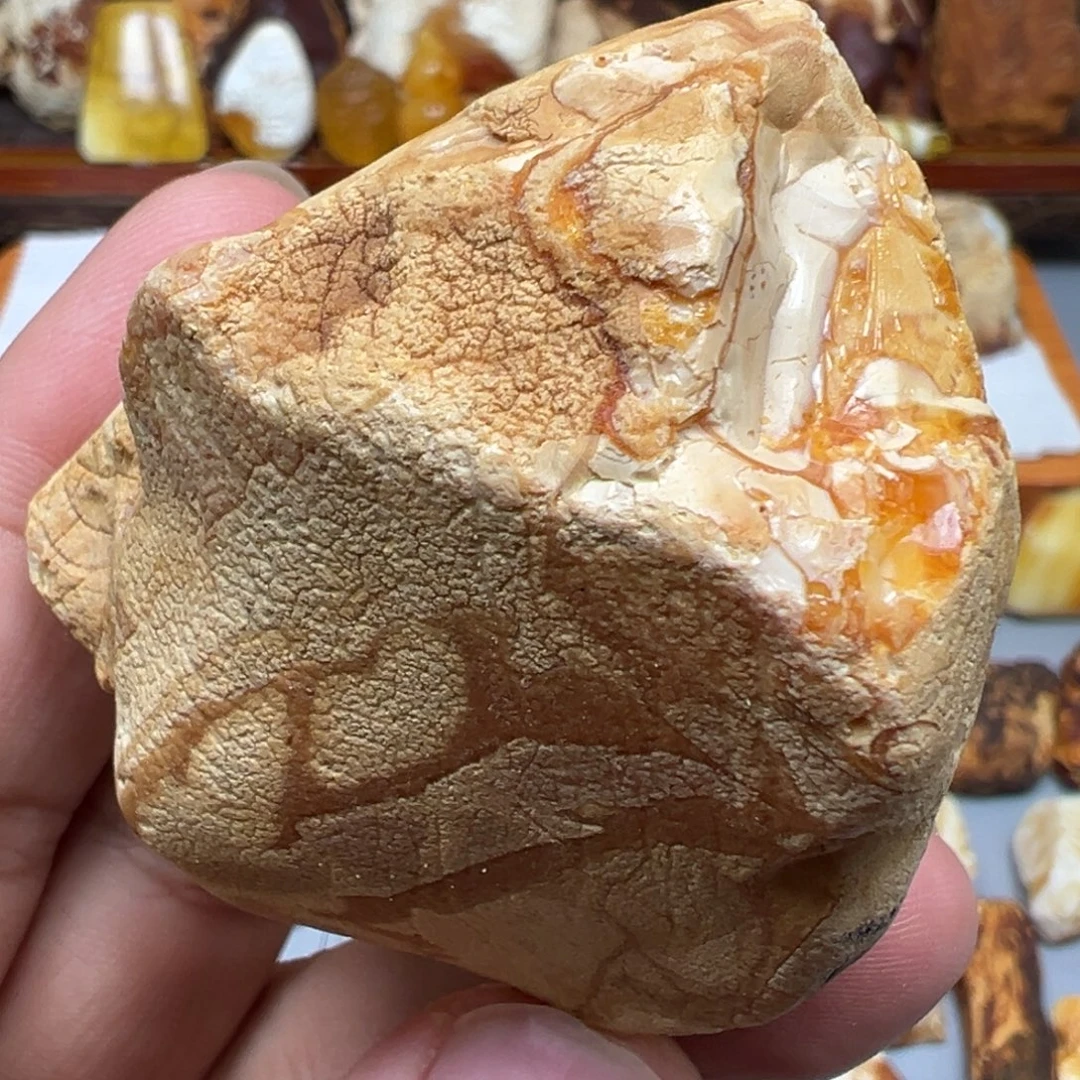 定制琥珀未镶嵌白蜡妖花30➕珠子或同料9✖️8手串