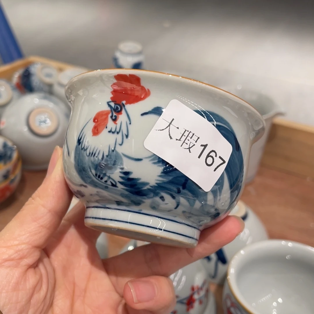有瑕釉下彩纯手绘