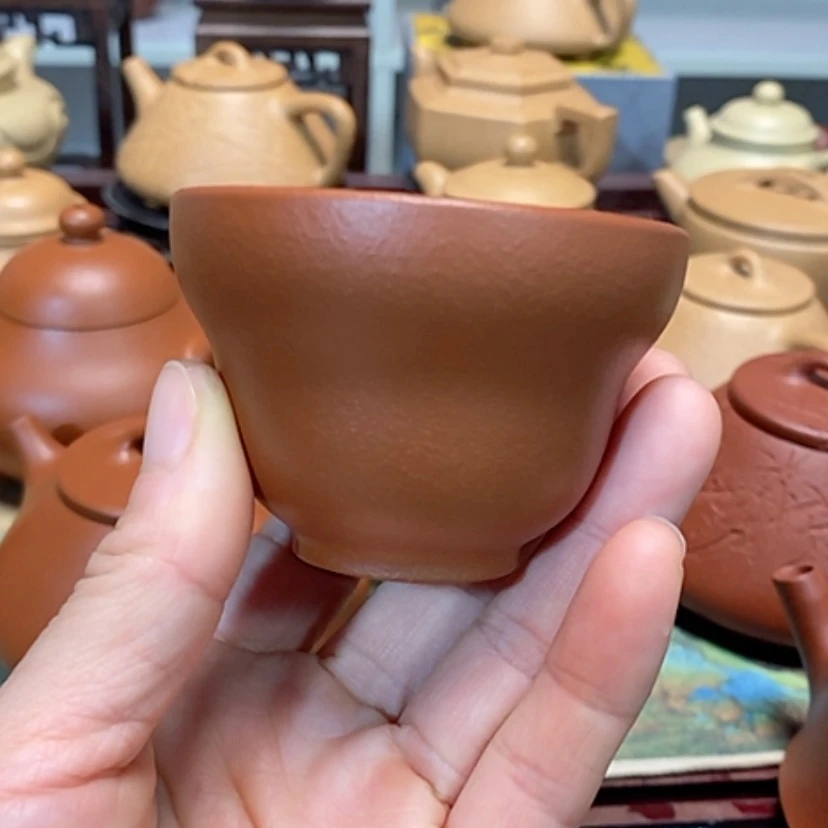 【闪购商品】紫砂茶壶朱泥半手工主人杯60毫升