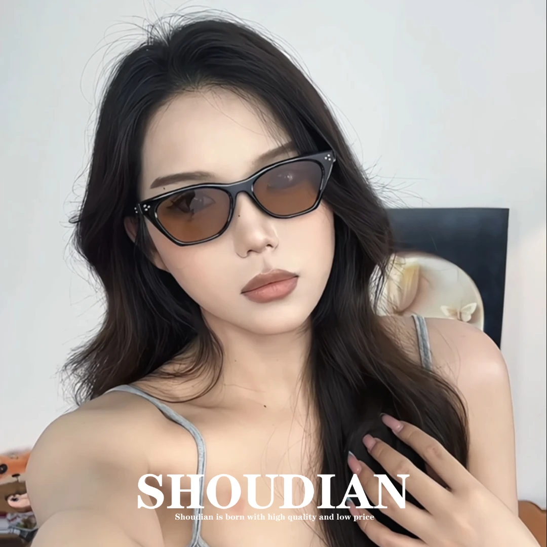 嘉尔同款GM偏光猫眼太阳镜男女韩版网红潮流墨镜圆脸显瘦开车遮阳