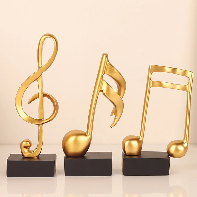 轻奢北欧创意装饰摆件简约现代家居客厅电视柜桌面音符摆设高档