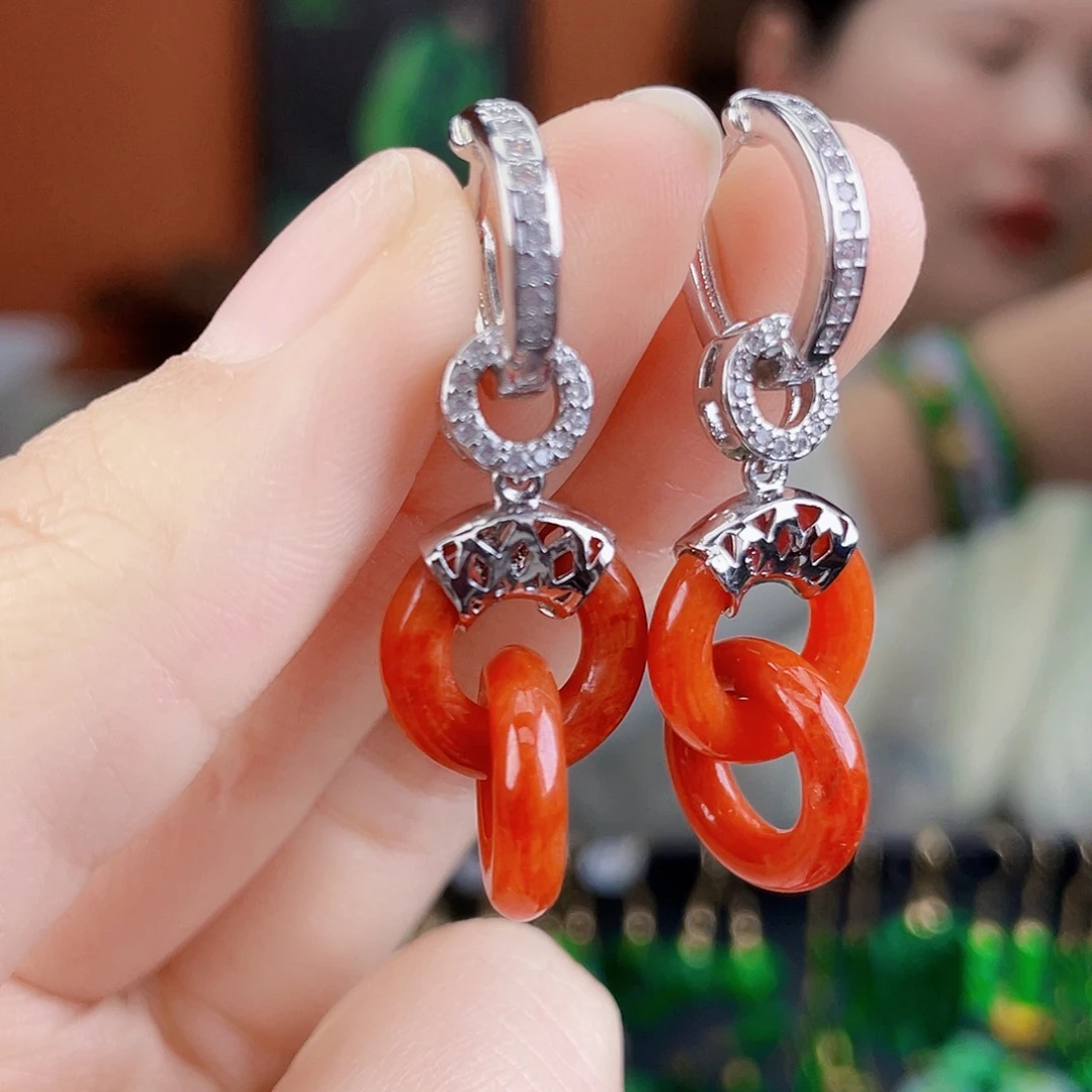 翡翠未镶嵌耳饰饰品