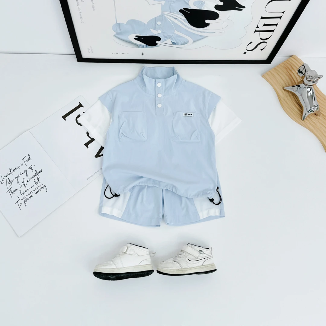 儿童夏装套装夏季2025新款男童短袖两件套 WG28431 悠悠童话童装