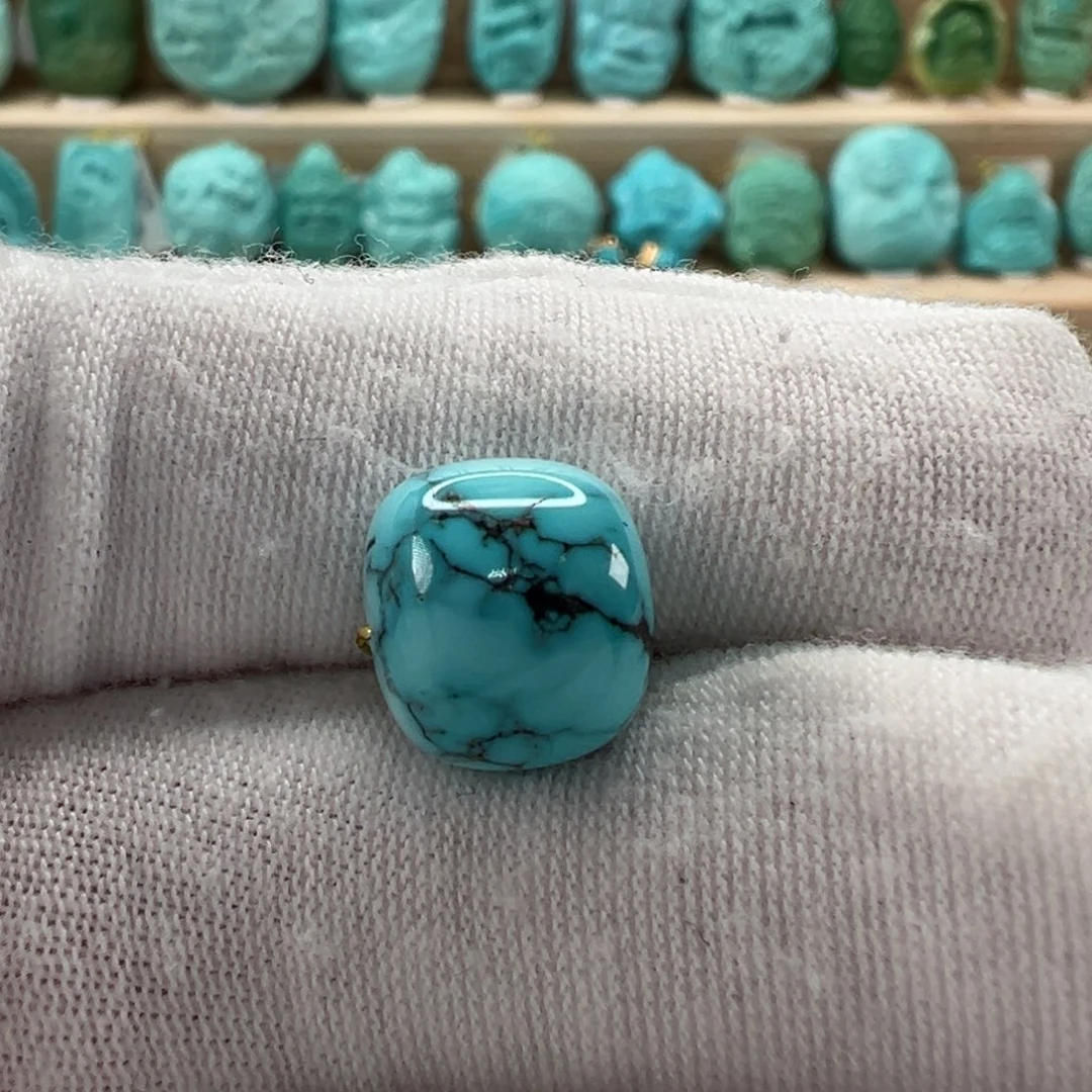 未镶嵌绿松石老型珠10.9x9.5mm