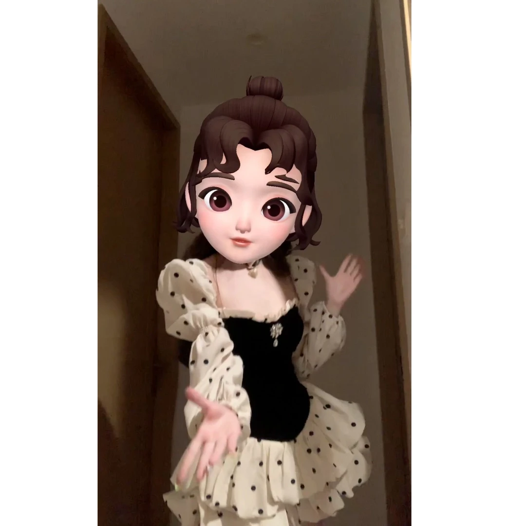 香肉肉“波点花苞”原创双层花苞显瘦收腰连衣裙法式