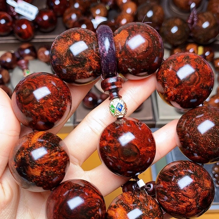 花梨木类手串/手链黄花梨风化料老挝花梨土埋料3.0