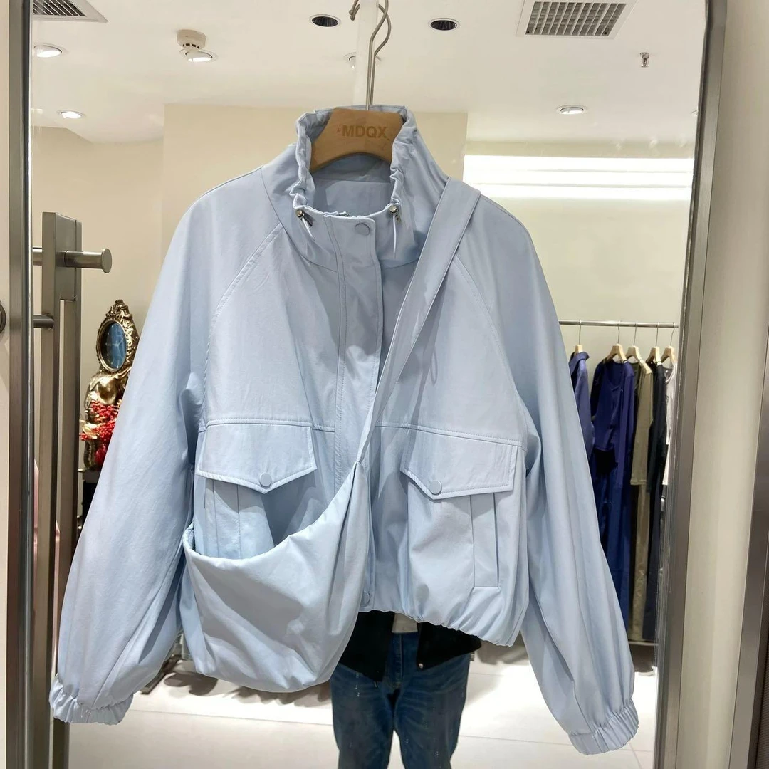 3月1厂长家～新款配包包拉链立领外套22505(衣长60公分左右)