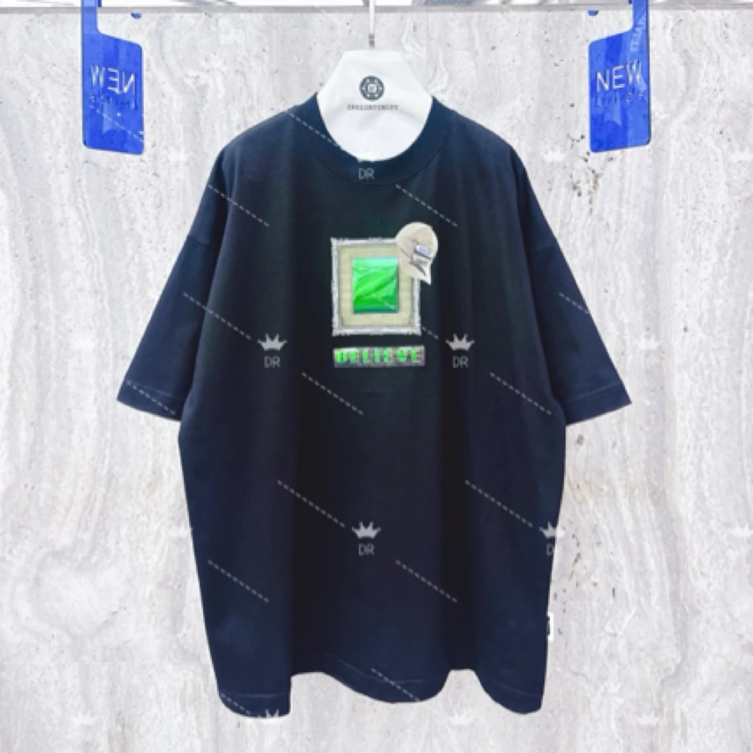 DRESS ROYALTY-JY-魔镜T恤宽松重磅纯棉小众设计短袖-D1003