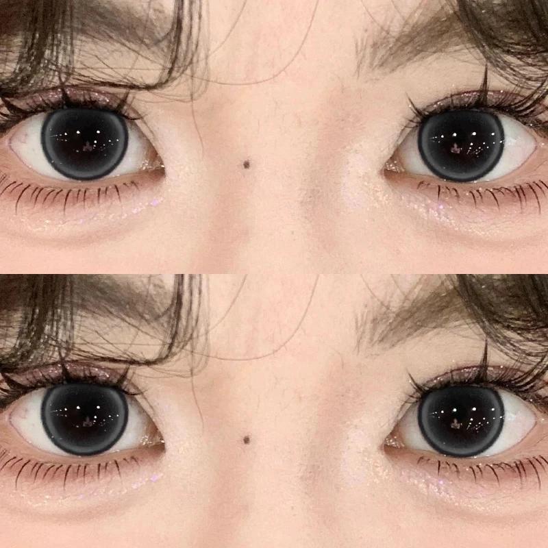 眸可【日抛10片】清纯圆环牛奶珍宝珠美瞳大直径三明治近视隐形眼镜