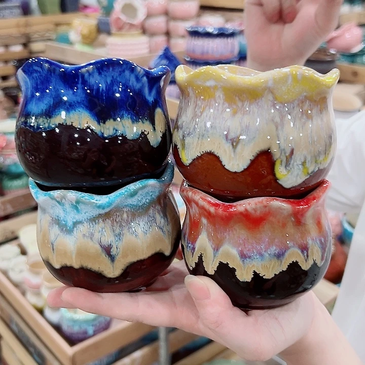 有孔，满10元发货多肉陶瓷花盆