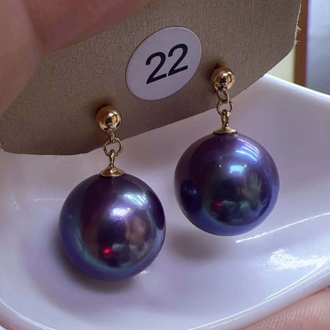 淡水珍珠耳饰银S925镶嵌