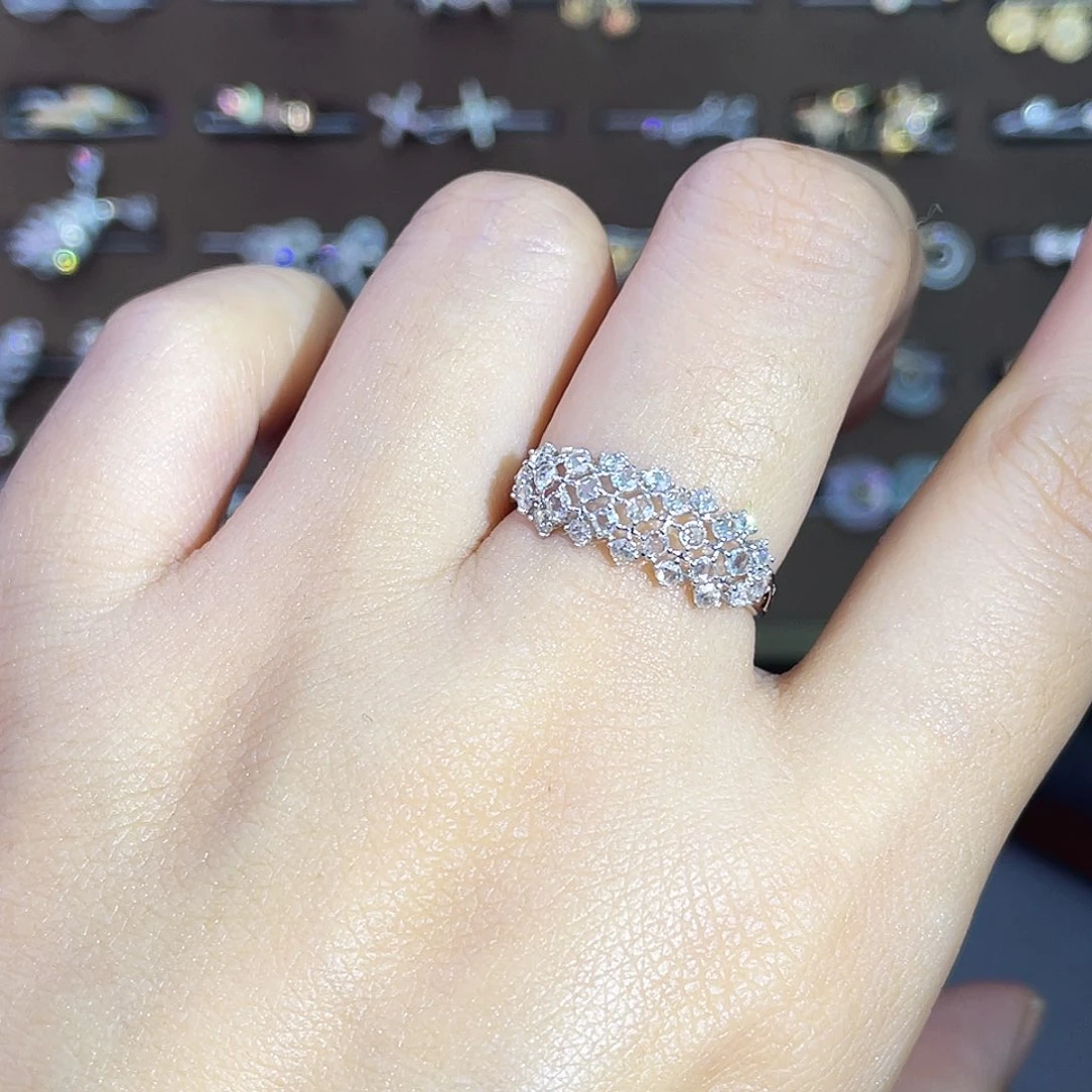 18K金镶嵌戒指/指环钻石1克拉菠萝戒指