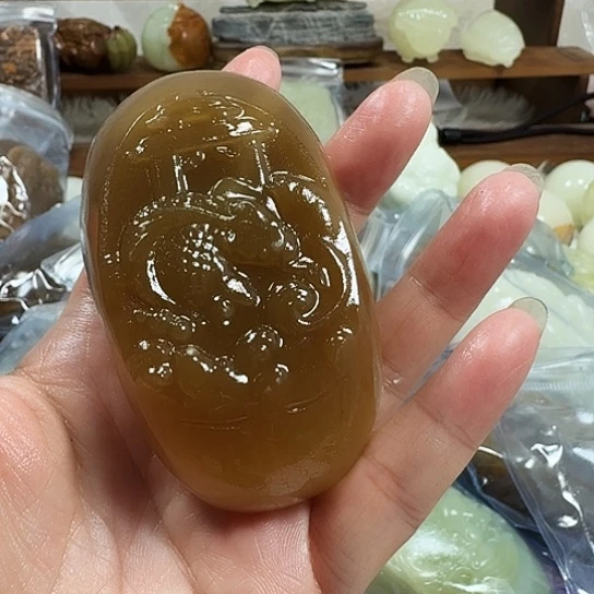 程***县砖雕石头手把件石头手把件