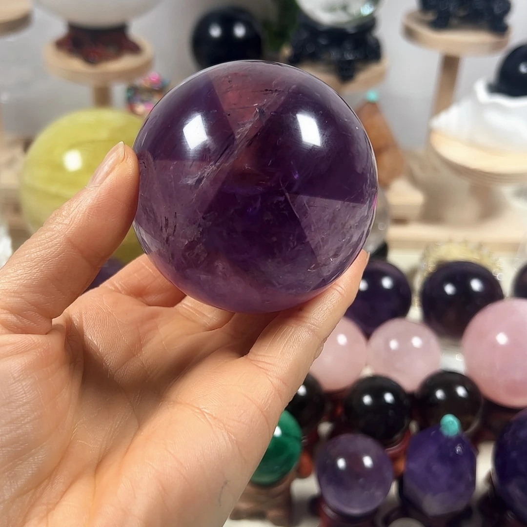 紫晶珠宝半成品未镶嵌心*3