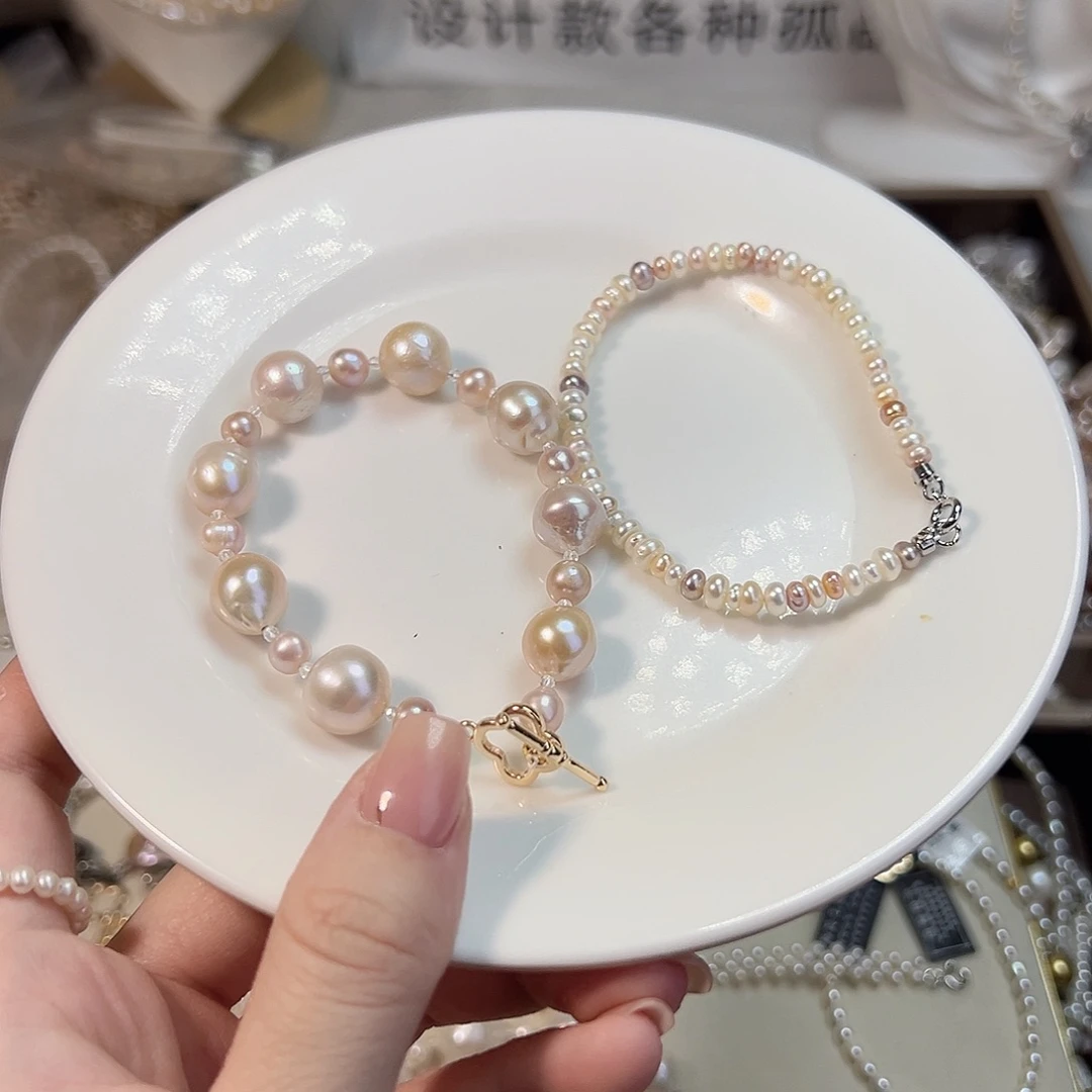 银S925镶嵌天然淡水珍珠设计款淡水珍珠