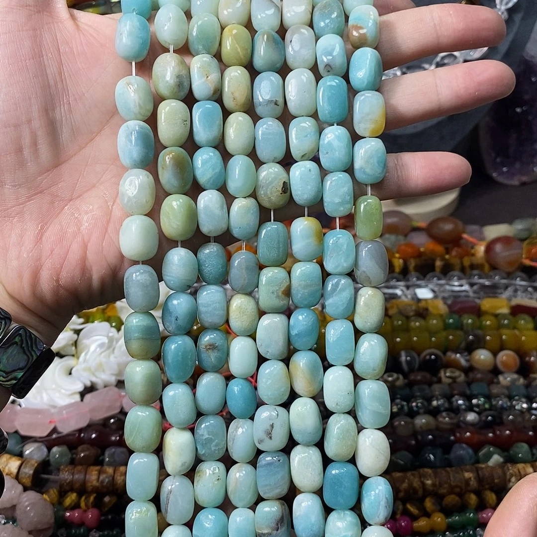 石英质玉未镶嵌，亚马逊随行11×15mm一条，