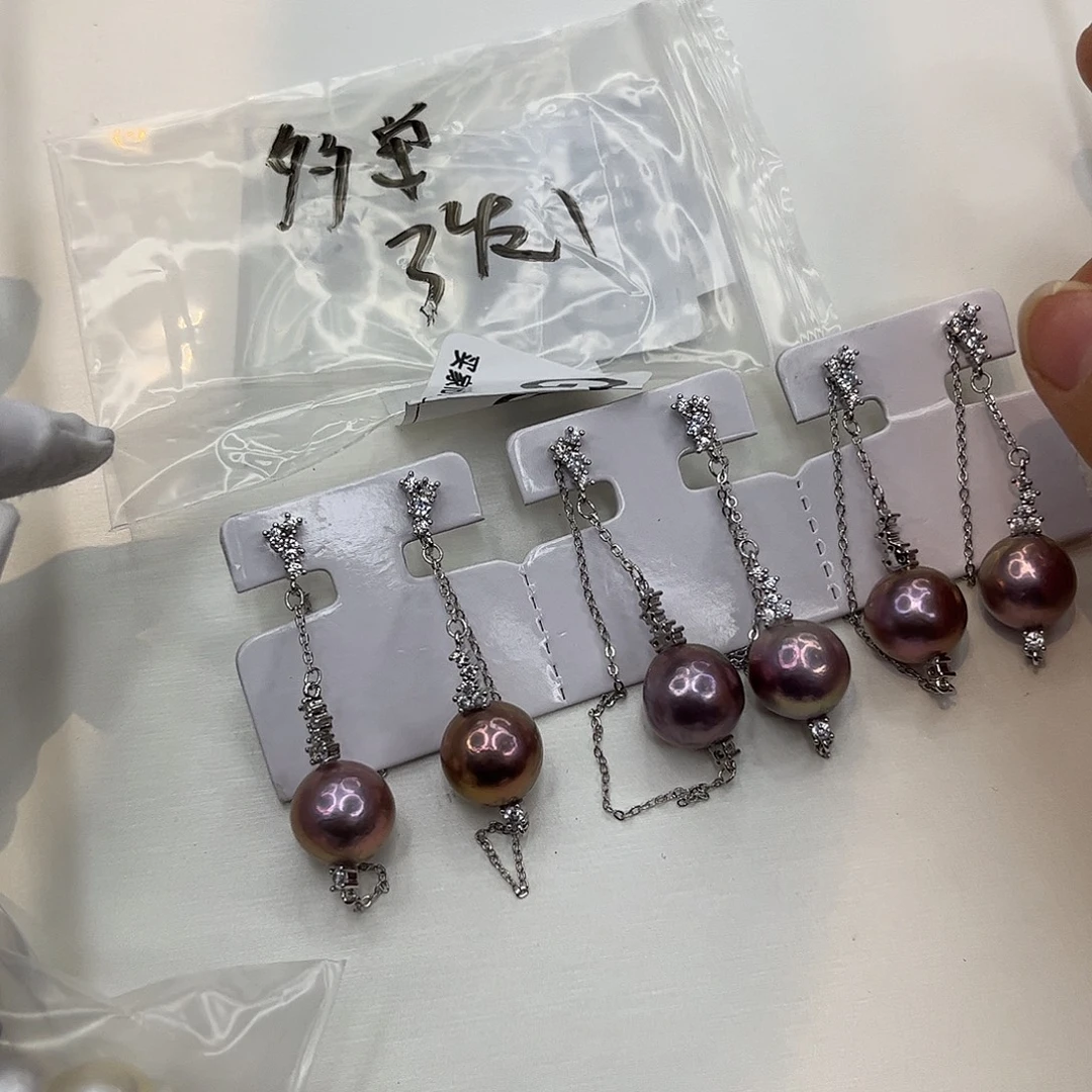 淡水珍珠耳饰合金