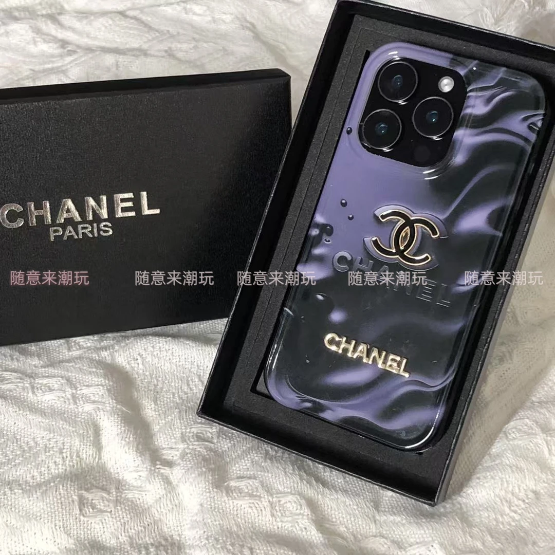 轻奢小香风全包适用苹果15/16promax手机壳iPhone17油墨薰衣紫色