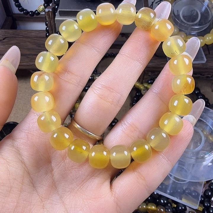 会***驴木质非金属1.0纯蜜色手串