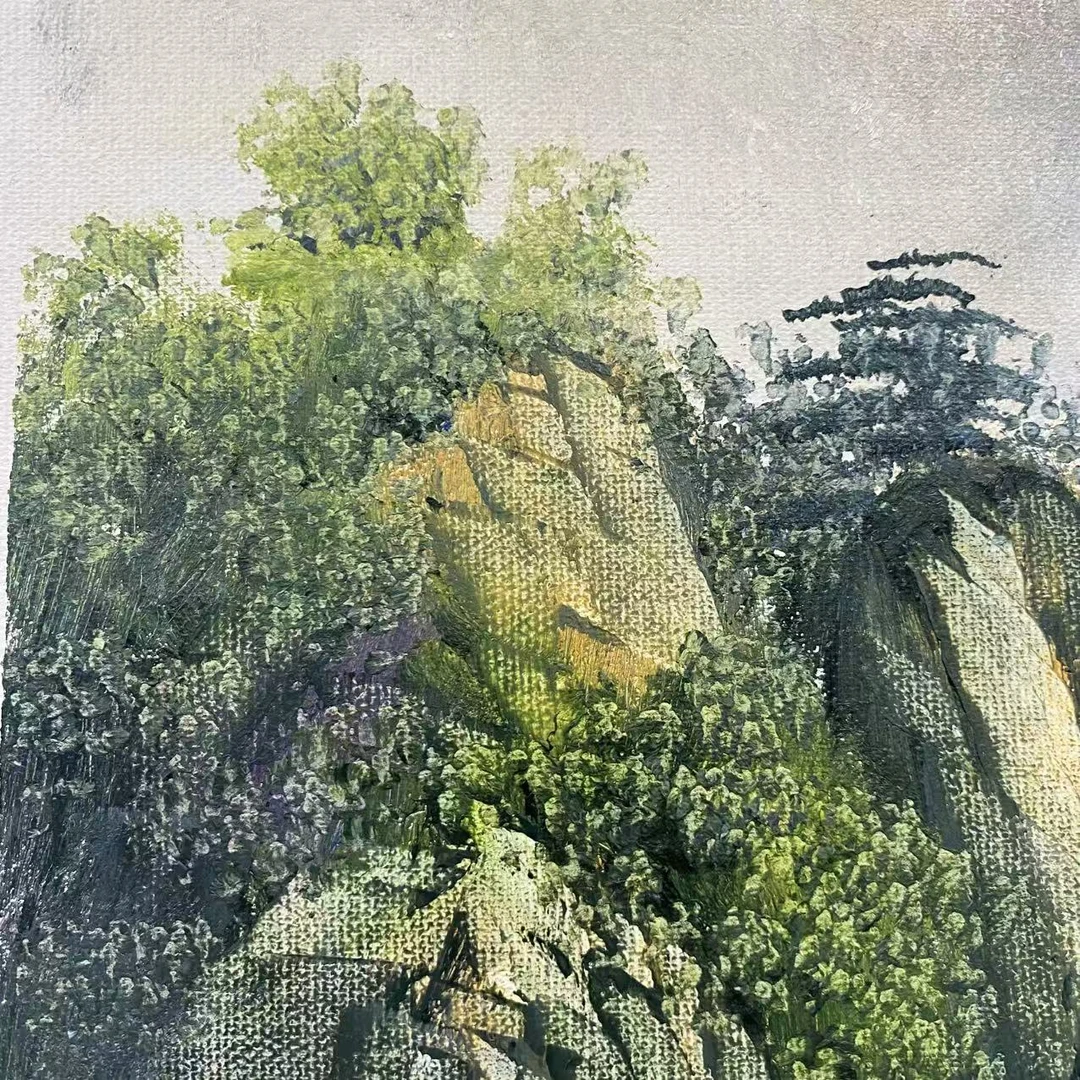 林彦新***山水11.12-约50-60厘米-手绘油画-麻布