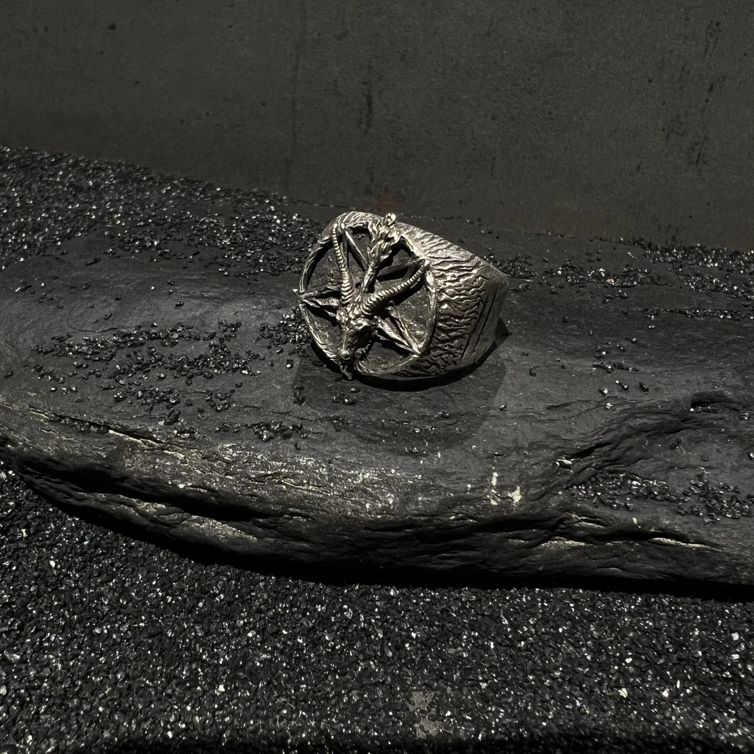 吊坠925银 灵史会馆-925银-羊头戒指