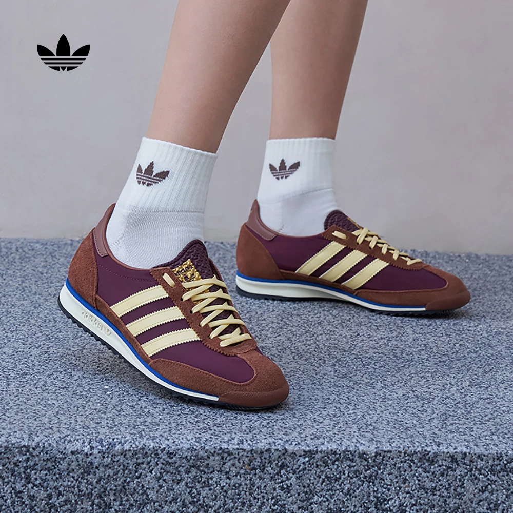 阿迪达斯三叶草「T头鞋」SL 72 OG男女复古经典薄底运动鞋 IE3425