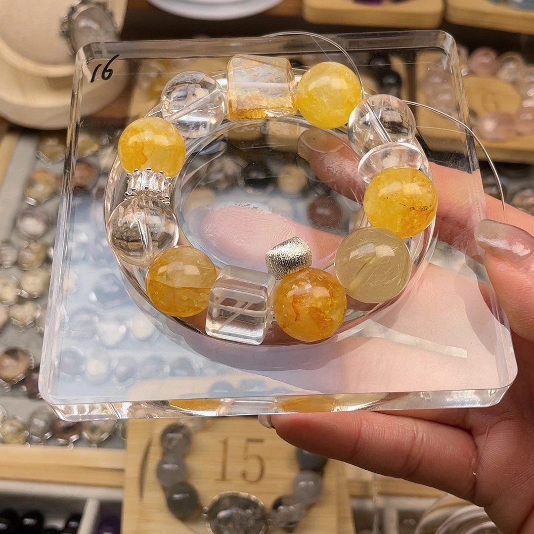 烟晶手链合金聚*盆