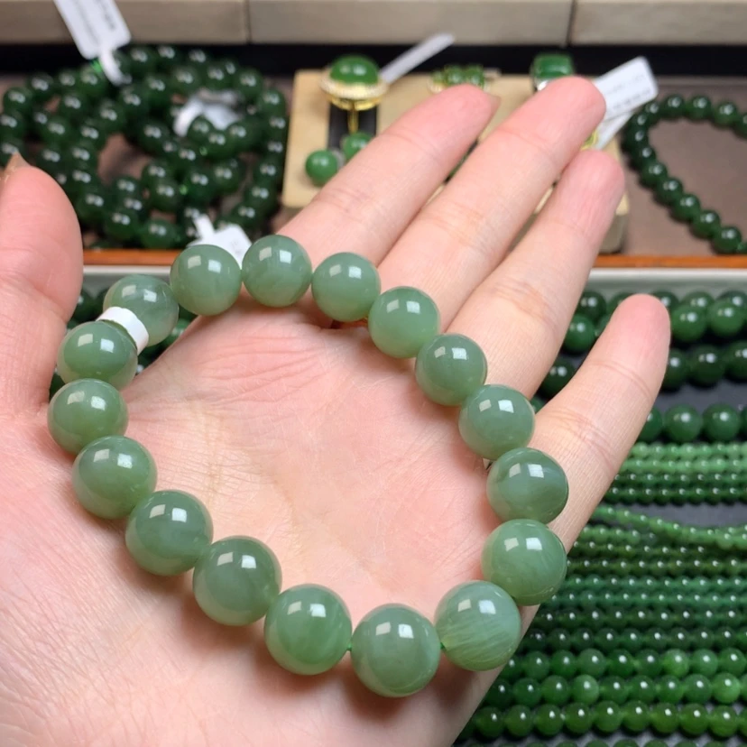 【闪购商品】和田玉（碧玉）手串未镶嵌王*某12mm