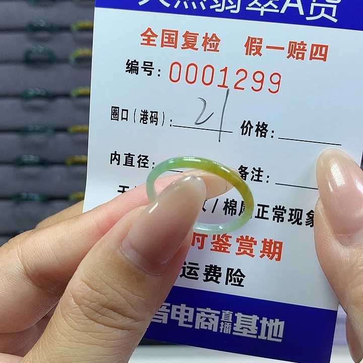翡翠戒指未镶嵌    1299