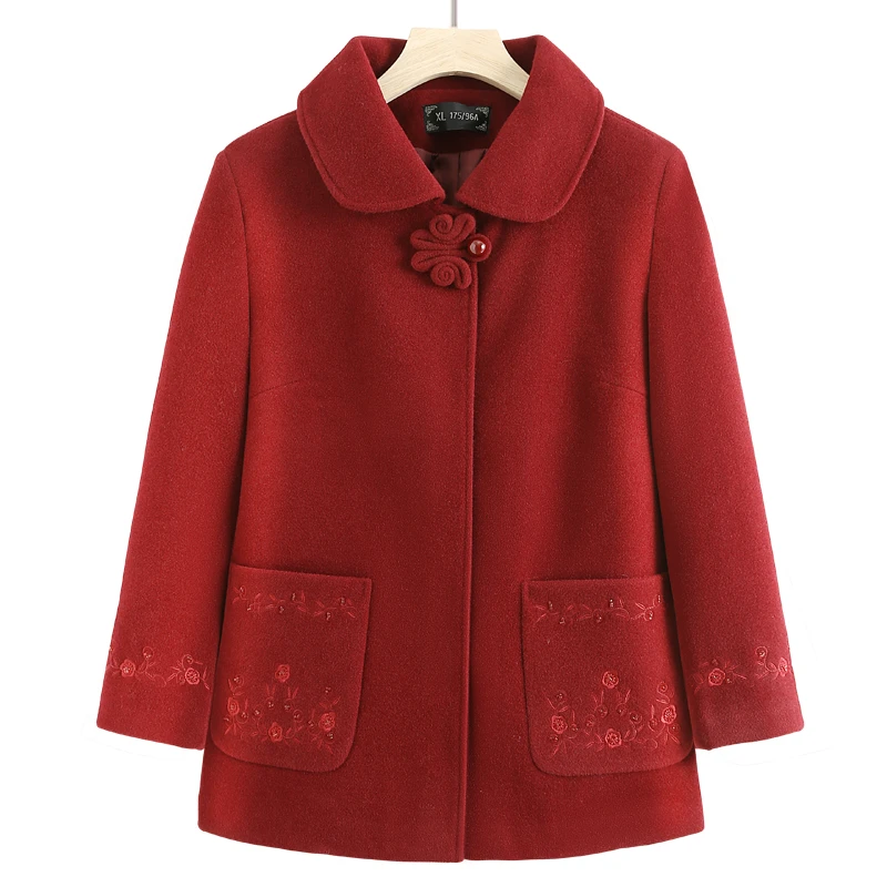 7827-奶奶秋装新款外套女妈妈春秋洋气上衣太太老人衣服【三号仓】