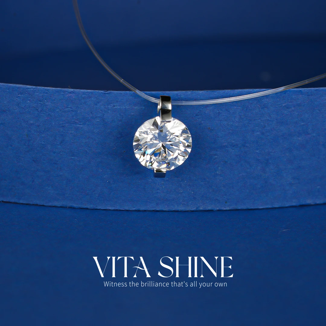 实验室培育钻石520 人鱼之泪吊坠铂金镶嵌1克拉以上