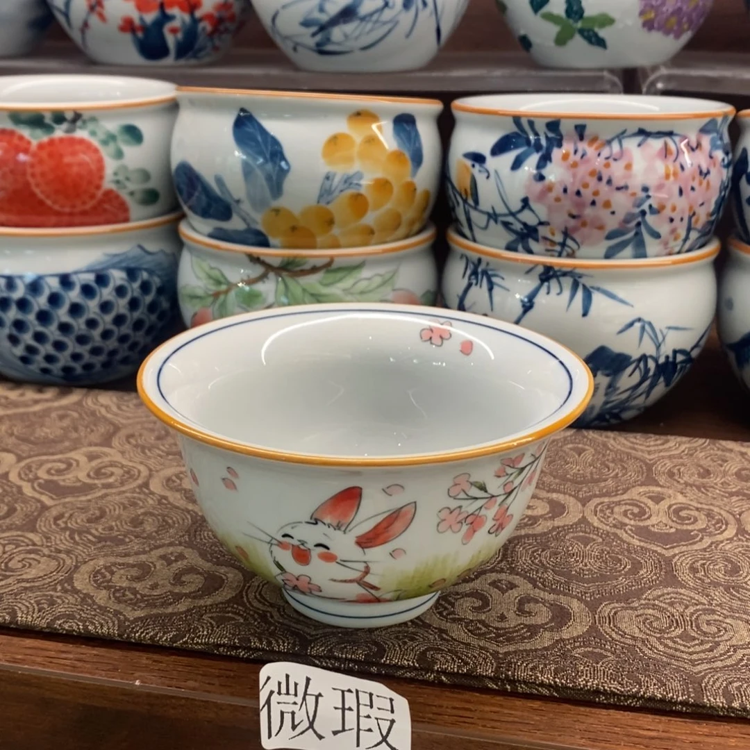 釉下彩老陶泥手工绘制
