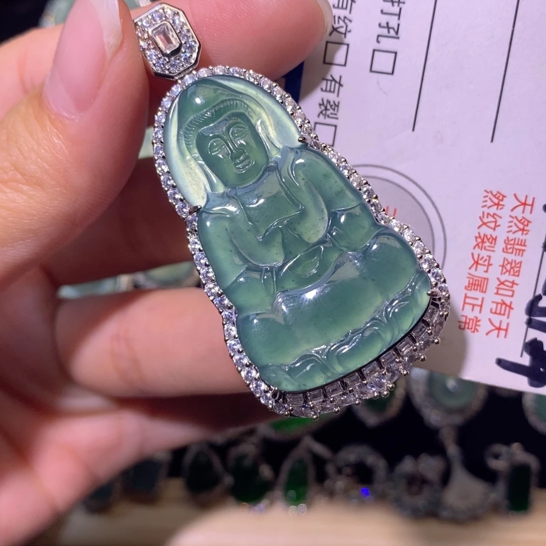 翡翠未镶嵌颈饰天然