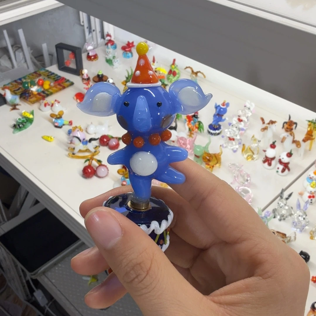 手工艺品琉璃蓝象