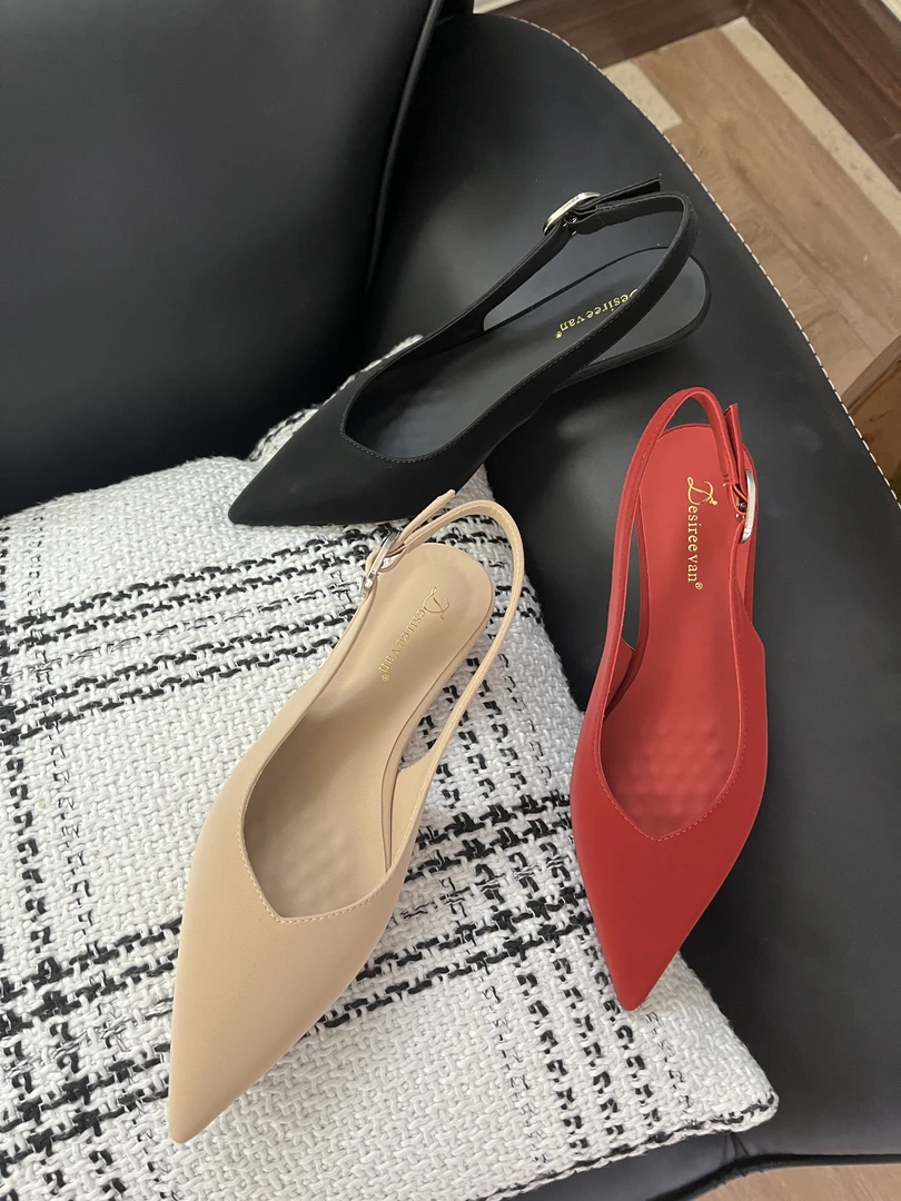 高跟夏季千金风极简风尖头单鞋百搭休闲职场休闲风时尚女士气质