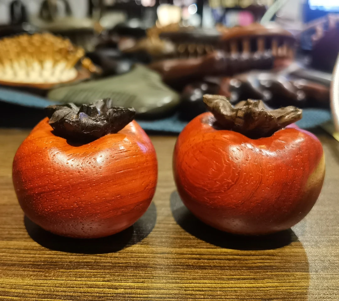 柿柿（事事）如意-一对儿 摆件可爱