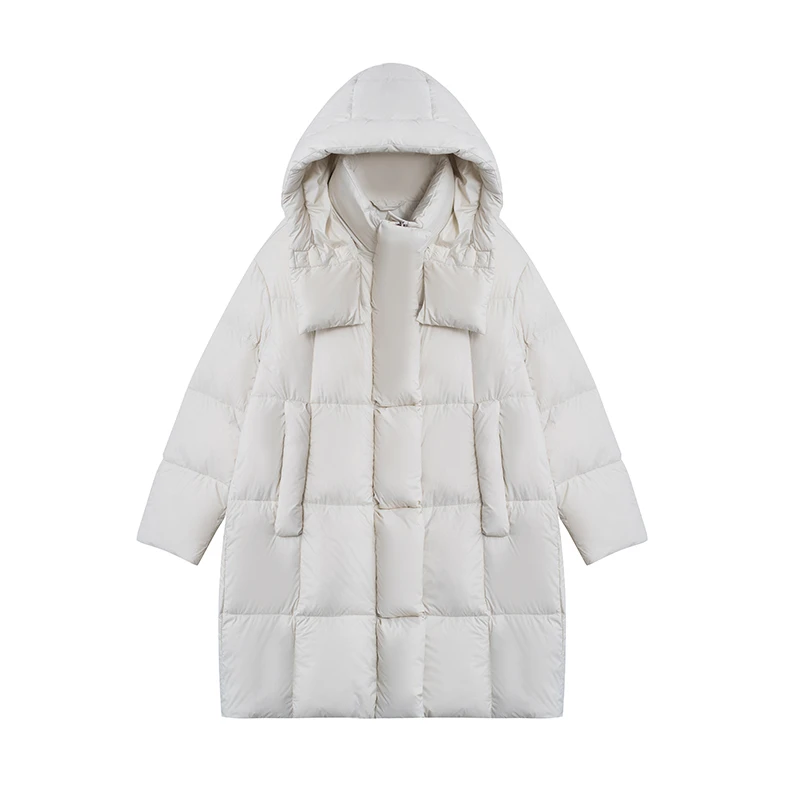 【私人高定】连帽纯色经典百搭加厚中长款羽绒服A2811