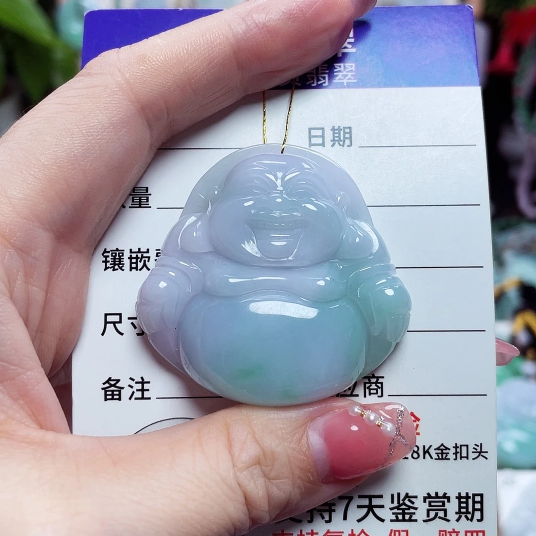 翡翠未镶嵌颈饰佛公41