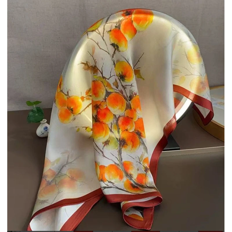 A048 柿柿万全 70*70 时尚围巾