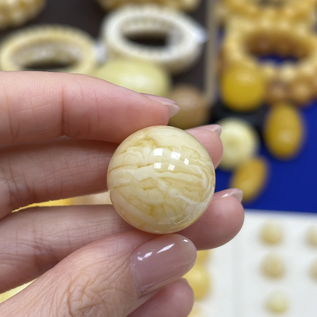 21.3mm 小妖珠宝天然原矿琥珀蜜蜡
