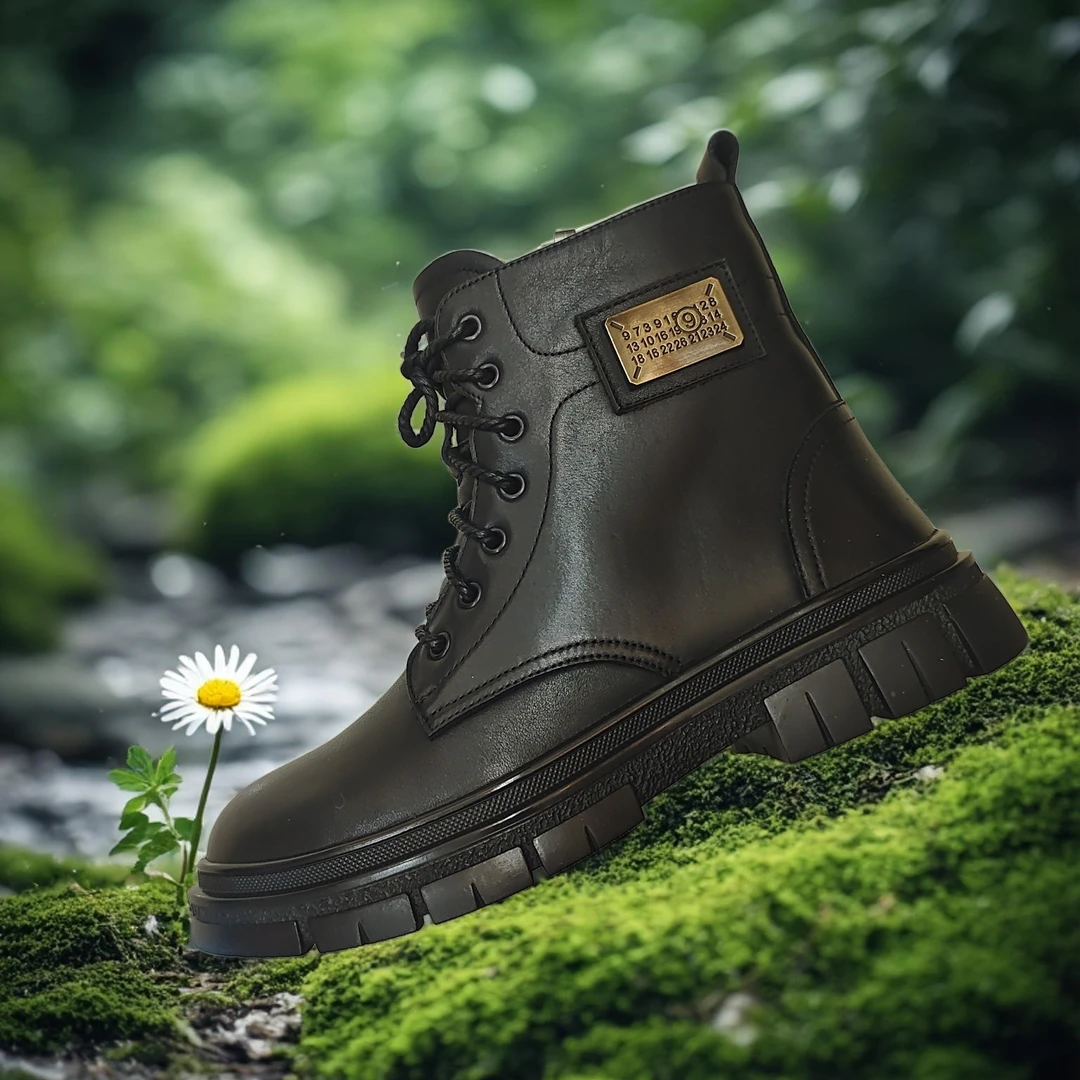 男士真皮加绒靴子，巴适得很，保暖的很