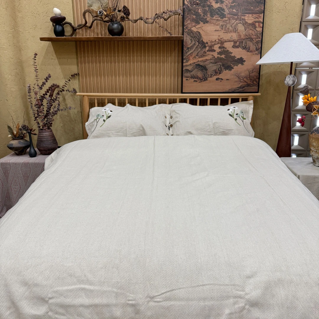 【麻代先生专属】汉麻老陈麻白色人字纹凉席220*240