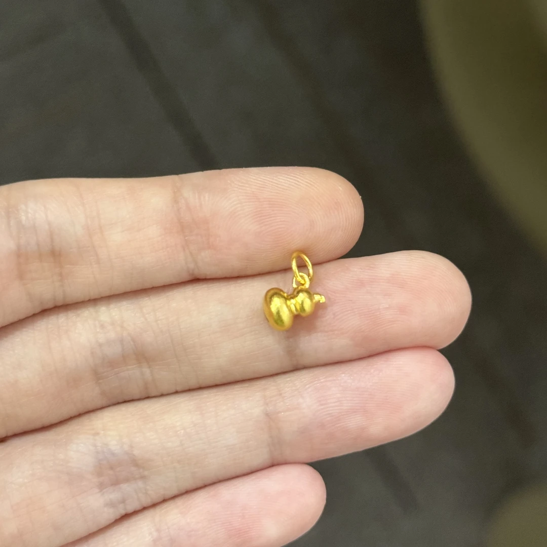 古法葫芦滴溜吊坠 足金999